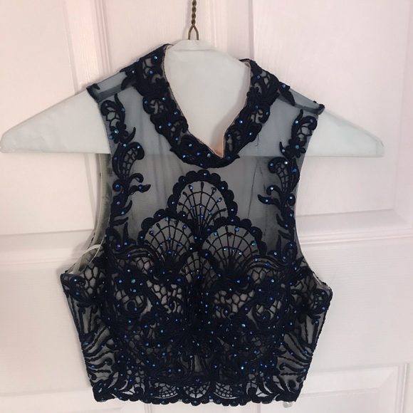 Navy Prom Dress - Picture 6 of 8